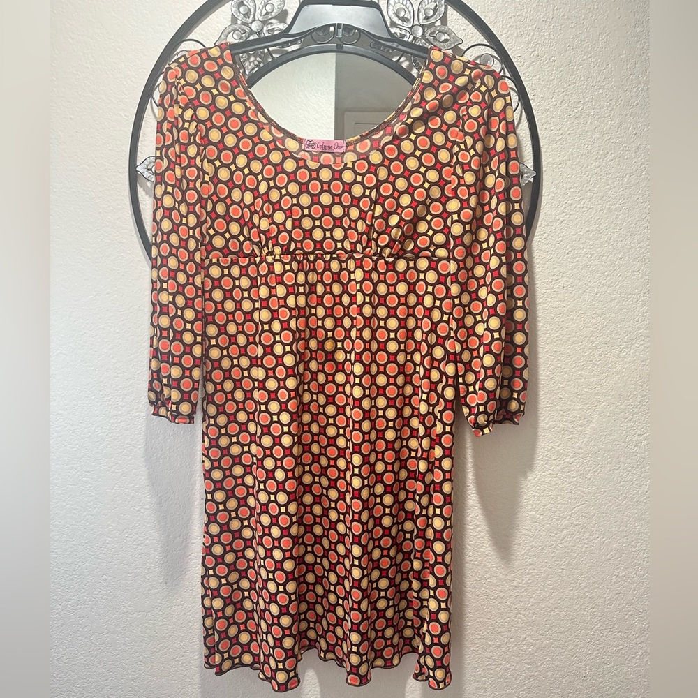 Geometric Print Mid-Length Dress